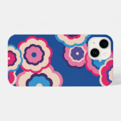 Kleurrijke Retro 60's Floral patroon iPhone Hoesje (Achterkant horizontaal)