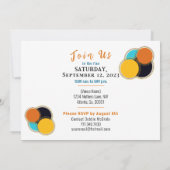 Kleurrijke Retro 70's Abstracte Verrassing Verjaar Kaart (Achterkant)