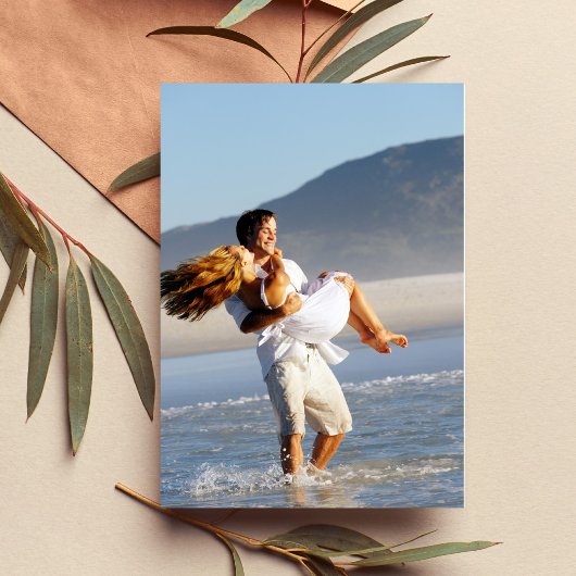 Kleurrijke retro  70s bruiloft kaart