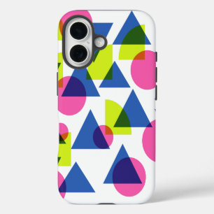 Kleurrijke Retro 90s Neon Geometrische Vormen iPhone 16 Hoesje