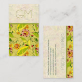 Kleurrijke Retro Abstracte bloemencollage 3 Visitekaartje (Voorkant / Achterkant)