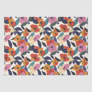 Kleurrijke Retro Abstracte Bloempatroon Tissuepapier