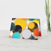 Kleurrijke Retro Abstracte Dank u Personaliseer Ka Bedankkaart (Achterkant)