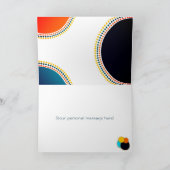 Kleurrijke Retro Abstracte Dank u Personaliseer Ka Bedankkaart (Binnen)