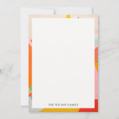 Kleurrijke Retro Abstracte Kerst Landschap Notitiekaartje (Voorkant)