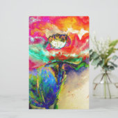 Kleurrijke retro Abstracte kleur waterverf schilde Briefpapier (Staand voorkant)