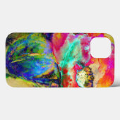 Kleurrijke retro abstracte Poppy Waterverf Case-Mate iPhone Case (Achterkant (horizontaal))