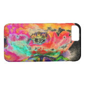 Kleurrijke retro Abstracte Poppy waterverf Case-Mate iPhone Case (Achterkant (Horizontaal))