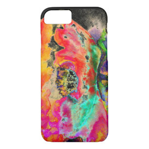 Kleurrijke retro Abstracte Poppy waterverf Case-Mate iPhone Case