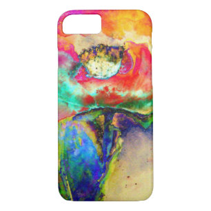 Kleurrijke retro Abstracte Poppy waterverf Case-Mate iPhone Case