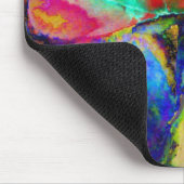 Kleurrijke retro Abstracte Poppy waterverf Muismat (Hoek)