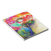 Kleurrijke retro Abstracte Poppy waterverf Notitieblok (Schuin)