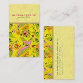 Kleurrijke Retro Art Deco Bloemen Collage Visitekaartje (Voorkant / Achterkant)