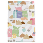 Kleurrijke Retro bakken Ingrediënt Containers Medium Cadeauzakje (Achterkant)