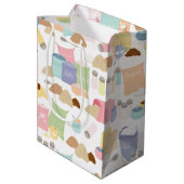 Kleurrijke Retro bakken Ingrediënt Containers Medium Cadeauzakje (Achterkant Gekanteld)