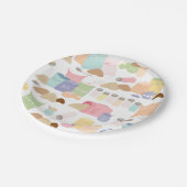 Kleurrijke Retro bakken Ingrediënt Containers Papieren Bordje (Gekanteld)