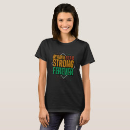 Kleurrijke Retro beer-moeder  T-shirt