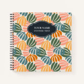 KLEURRIJKE RETRO BLADEREN GROOVY BOTANICAL NOTITIEBOEK (Voorkant)