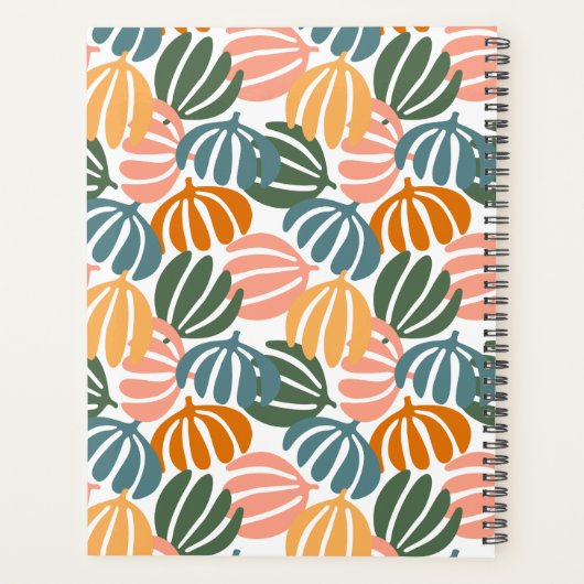 KLEURRIJKE RETRO BLADEREN GROOVY BOTANICAL PLANNER (Achterkant)