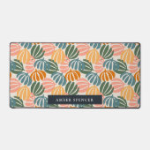 KLEURRIJKE RETRO BLADEREN GROOVY BOTANISCHE Girly Bureaumat (Voorkant)