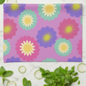 Kleurrijke Retro Bloem Keukenhanddoek (Gevouwen)