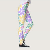 Kleurrijke Retro Bloem Leggings (Rechts)