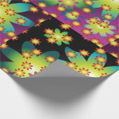 Kleurrijke Retro Bloemen Cadeaupapier