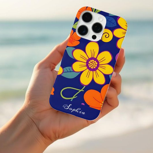 Kleurrijke Retro bloemen-Dopamine stijl Case-Mate iPhone Case