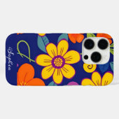 Kleurrijke Retro bloemen-Dopamine stijl Case-Mate iPhone Case (Achterkant (horizontaal))