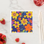 Kleurrijke Retro bloemen-Dopamine stijl Servet (Insitu)