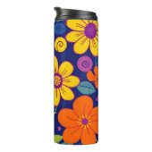 Kleurrijke Retro bloemen-Dopamine stijl Thermosbeker (Geroteerd rechts)