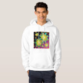 Kleurrijke Retro Bloemen Hoodie (Voorkant volledig)
