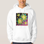 Kleurrijke Retro Bloemen Hoodie (Voorkant)