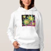 Kleurrijke Retro Bloemen Hoodie (Voorkant)