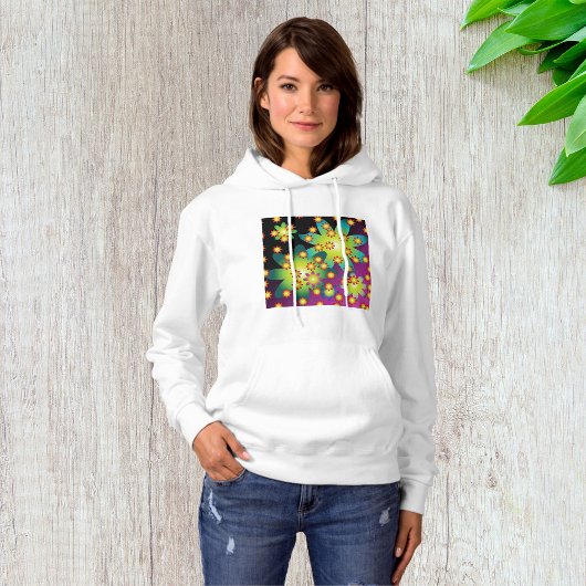 Kleurrijke Retro Bloemen Hoodie