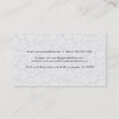 Kleurrijke Retro Bloemen Meisje & Witte Bloemen Da Visitekaartje (Achterkant)