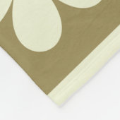 Kleurrijke Retro bloemen op schaakbordpatroon Fleece Deken (Hoek)
