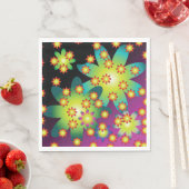 Kleurrijke Retro Bloemen Servet (Insitu)