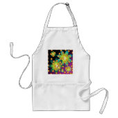 Kleurrijke Retro Bloemen Standaard Schort (Voorkant)