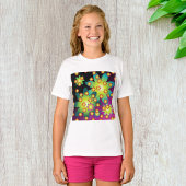 Kleurrijke Retro Bloemen T-shirt