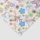 Kleurrijke Retro Bloemen Vogels & Vlinders 2 Tissuepapier (Detail)