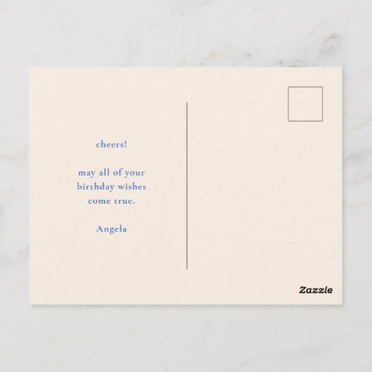 Kleurrijke Retro Bloemige Gelukkige Verjaardag Briefkaart (Achterkant)