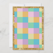 Kleurrijke Retro Board Game Night Gold Dice Kaart (Achterkant)