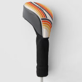 Kleurrijke retro bogen en lijnen golfheadcover (Schuin)