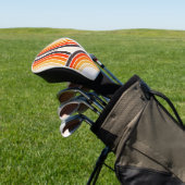 Kleurrijke retro bogen en lijnen golfheadcover (Insitu)