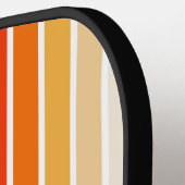 Kleurrijke retro bogen en lijnen pickleball paddle (Links Detail)
