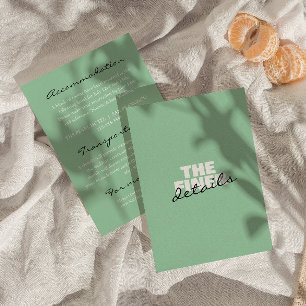 kleurrijke Retro Bold Modern Bruiloft Informatiekaartje