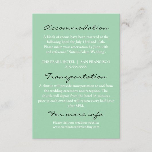  kleurrijke Retro Bold Modern Bruiloft Informatiekaartje (Voorkant)