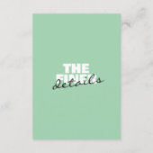  kleurrijke Retro Bold Modern Bruiloft Informatiekaartje (Achterkant)