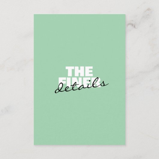  kleurrijke Retro Bold Modern Bruiloft Informatiekaartje (Achterkant)